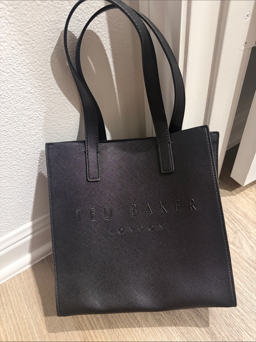 Ted Baker Black Embossed Logo Tote